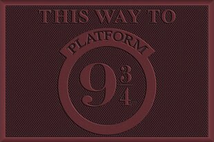 Harry Potter (This Way to Platform 9&¾) резиновый входной коврик | 40x60cm цена и информация | Атрибутика для игроков | kaup24.ee