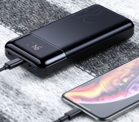 XCC Powerbank U-30 Внешний аккумулятор 30000 mAh, чёрный цена и информация | Зарядные устройства Power bank | kaup24.ee