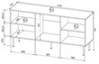 Kummut Cama Meble Hole, 152x42,5x74,5 cm, valge цена и информация | Kummutid | kaup24.ee