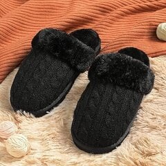 Dream Pairs Cosy Naiste Sussid - Must, Suurus 39.5/40 Eu hind ja info | Naiste plätud ja sussid | kaup24.ee