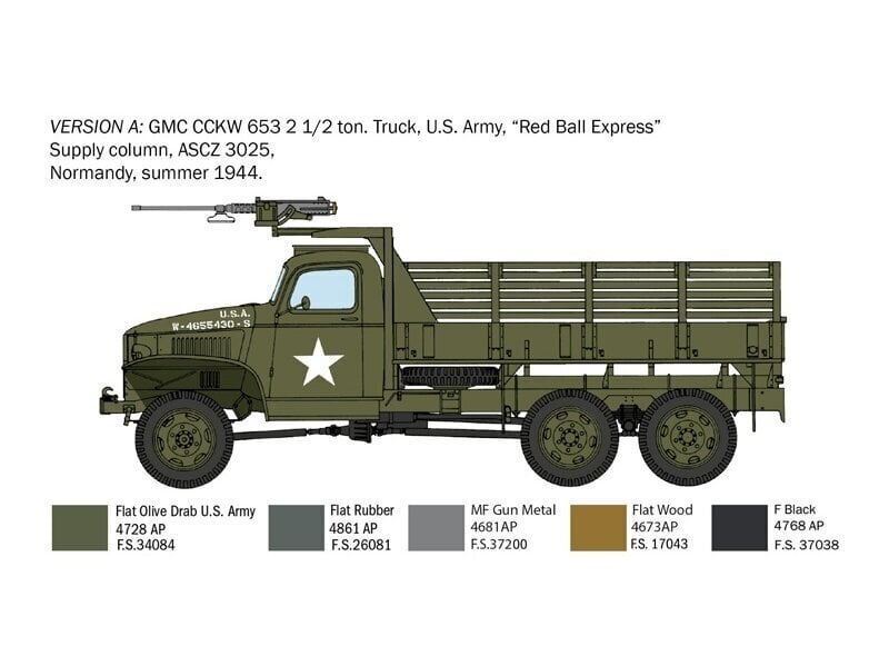 Konstruktor Italeri - GMC 2 1/2 Ton. 6x6 Truck "D-Day 80° Anniversary", 1/35, 6271 цена и информация | Klotsid ja konstruktorid | kaup24.ee