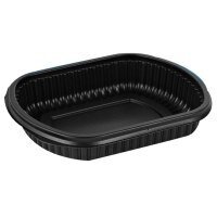 Toidukarp Mealbox, must, PP, 714 ml, 207 x 170 x 38 mm, 63 tk hind ja info | Toidu säilitusnõud | kaup24.ee