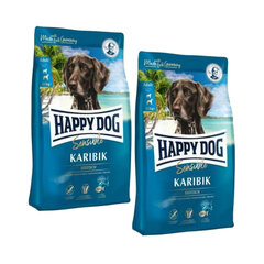 Happy Dog Sensible Karibik для собак всех пород с океанической рыбой, 2х11 кг цена и информация | Сухой корм для собак | kaup24.ee