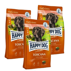 Happy Dog Supreme Toscana cухой корм для собак, 3х12,5 кг цена и информация | Сухой корм для собак | kaup24.ee