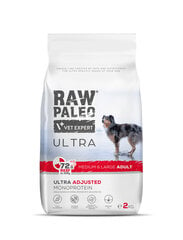 Raw Paleo Vet Expert Ultra Beef Medium&Large Adult, 2kg hind ja info | Kuivtoit koertele | kaup24.ee