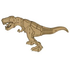 Puidust 3D Tyrannosaurus Rex ruumiline pusle lahjad mänguasjad, 22 цена и информация | Пазлы | kaup24.ee