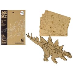 Puidust 3D dinosauruse ruumiline pusle Lean Toys, 41 tk цена и информация | Пазлы | kaup24.ee