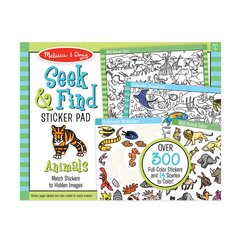 MELISSA & DOUG альбом с наклейками Seek & Find животные цена и информация | Развивающие игрушки | kaup24.ee