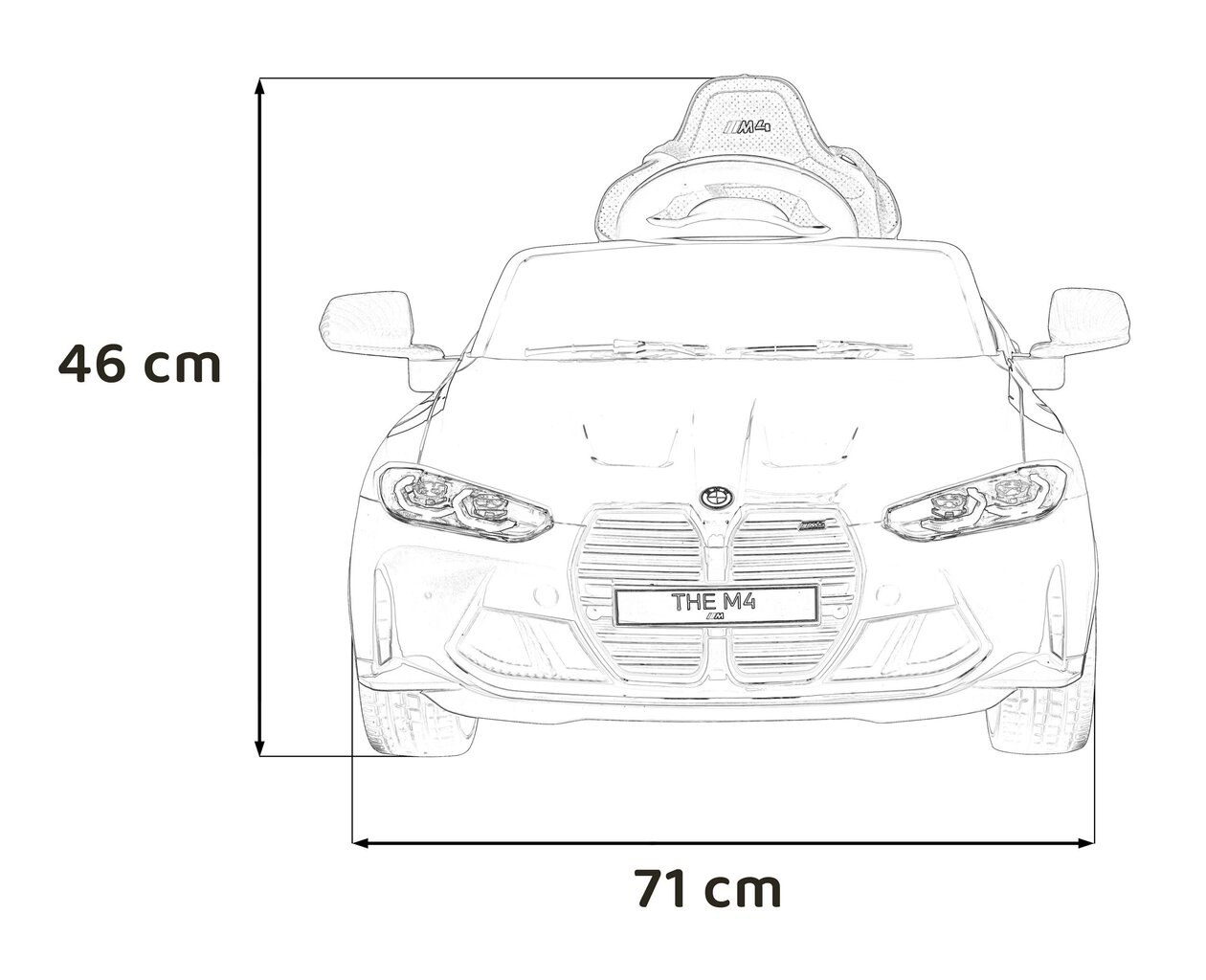 BMW M4 ühekohaline elektriauto lastele, valge цена и информация | Laste elektriautod | kaup24.ee