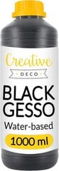 Vedel kruntvärv Creative Deco Black Acrylic 1L, suurepärane katvus Ideaalne puidule paberile klaasile цена и информация | Краска | kaup24.ee