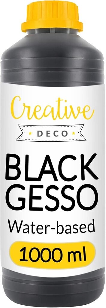 Vedel kruntvärv Creative Deco Black Acrylic 1L, suurepärane katvus Ideaalne puidule paberile klaasile цена и информация | Värvid | kaup24.ee