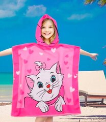 Детское пляжное полотенце - пончо с капюшоном Кот, 60х90 см цена и информация | Полотенца | kaup24.ee