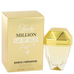 <p>Paco Rabanne Lady Million Eau My Gold! EDT для женщин 50 мл</p>
 цена и информация | Женские духи | kaup24.ee