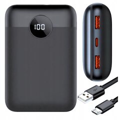 Powerbank 20000 мАч 22,5 Вт QC PD 2x USB USB-C Быстрый мощный банк питания черный цена и информация | Зарядные устройства Power bank | kaup24.ee