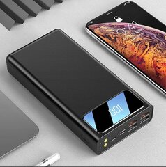 Большой Powerbank 30000MAH 4 x USB USB-C Lightning фонарик дисплей цена и информация | Зарядные устройства Power bank | kaup24.ee