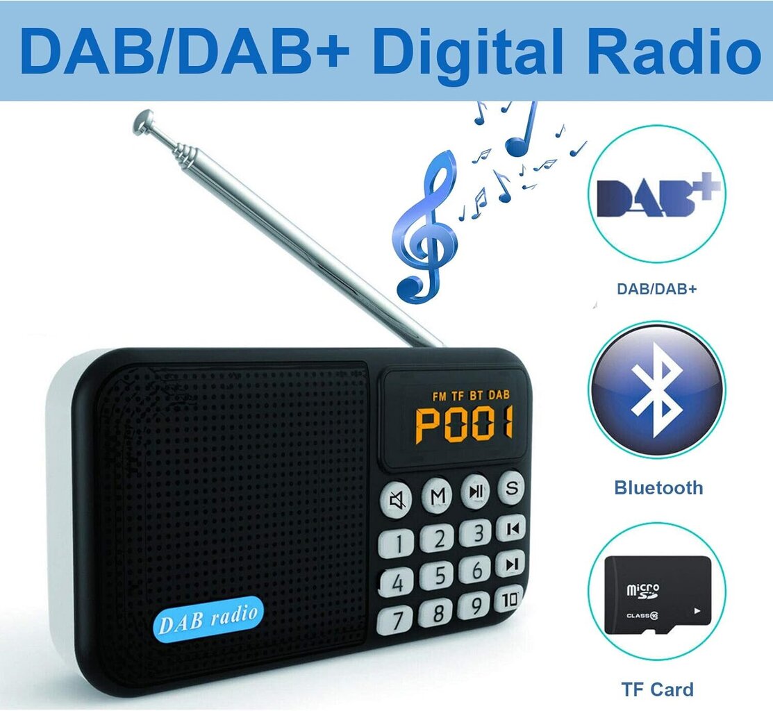 TOTMOX DAB/DAB+ digitaalne ja FM-raadio hind ja info | Raadiod ja äratuskellad | kaup24.ee