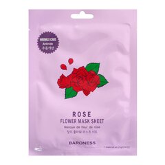 Baroness Sheet mask roosiõie ekstraktiga 21g цена и информация | Маски для лица, патчи для глаз | kaup24.ee