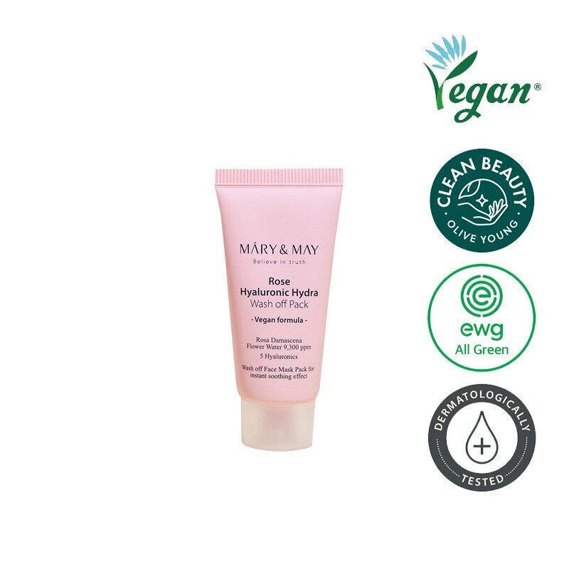 Mary&May - Rose Hyaluronic Hydra Wash off Pakend, 30g - kreemmask saviga цена и информация | Näomaskid, silmamaskid | kaup24.ee