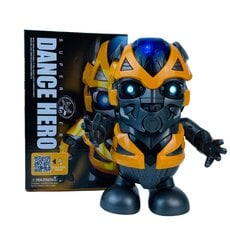 Робот танцующий игровой светящийся Герой с колесами на руках танцует XXL BUMBLEBEE цена и информация | Drewniana Wieża Piramida Kura Nakładanie Kolorowych Kwadratów LD-15 15276 | kaup24.ee