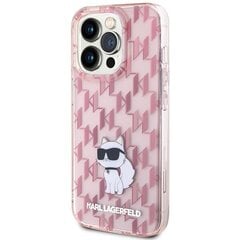 Karl Lagerfeld KLHCP15XHNCMKLP iPhone 15 Pro Max 6.7" розовый жесткий чехол Monogram Choupette цена и информация | Чехлы для телефонов | kaup24.ee