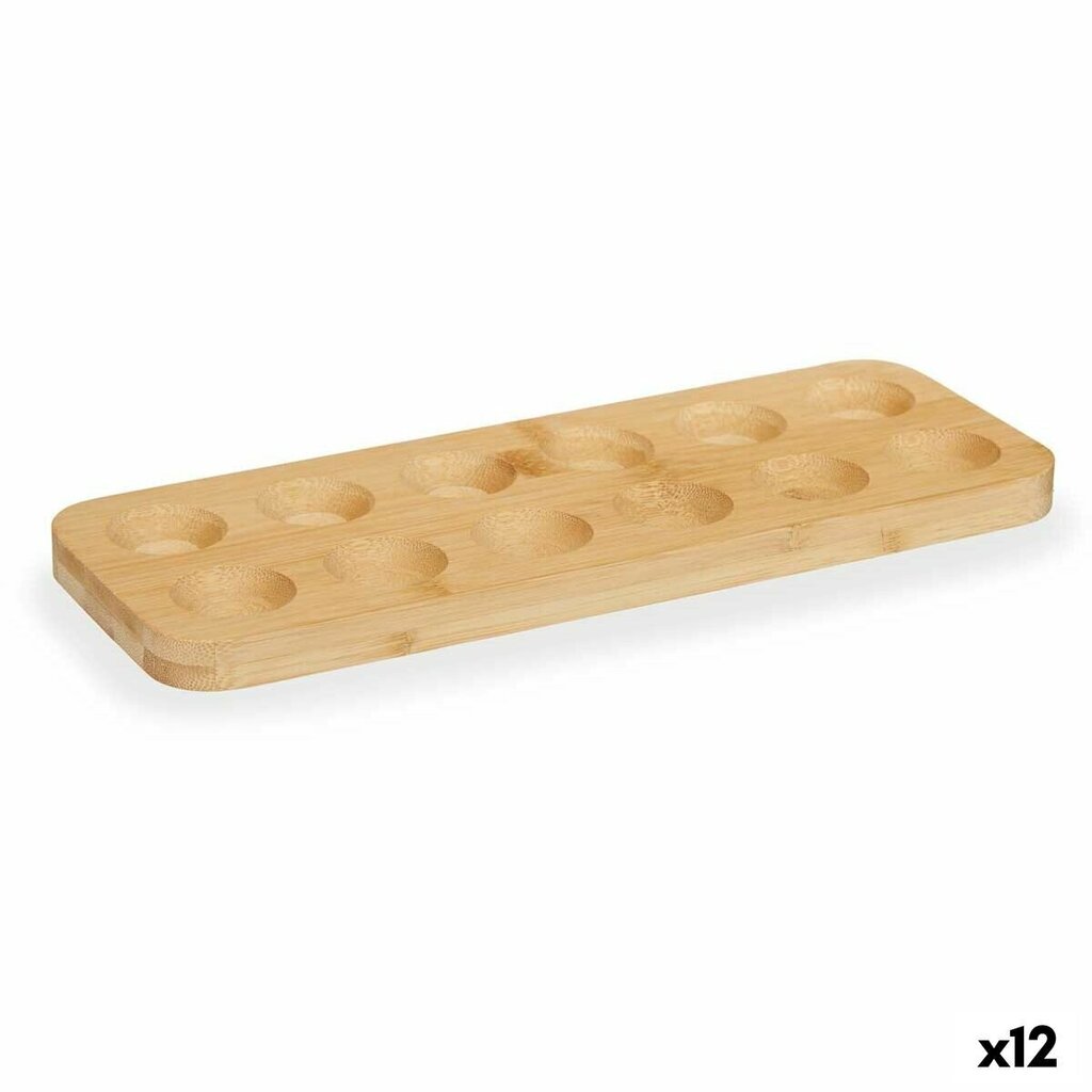 Munahoidja Pruun Bambus 40 x 3,4 x 40 cm (12 Ühikut) hind ja info | Köögitarbed | kaup24.ee