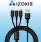 USB-kaabel 3in1 - Izoxis цена и информация | Mobiiltelefonide kaablid | kaup24.ee