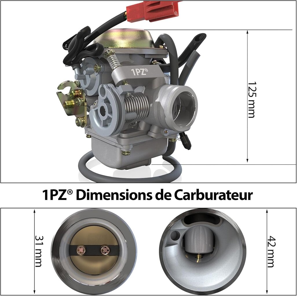 1PZ F6C-P24 PD24J karburaator PD24J Carb asendus 4-taktilise GY6 125cc 150cc ATV elektriline starter mootorratta Scooter 152QMJ 157QMI jaoks цена и информация | Aiatööriistade lisatarvikud | kaup24.ee