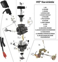 1PZ F6C-CA8 karburaator PD18 hind ja info | Aiatööriistade lisatarvikud | kaup24.ee