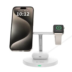 Tech-Protect wireless charger A35 3in1 Magnetic MagSafe QI15W, white цена и информация | Чехлы для телефонов | kaup24.ee