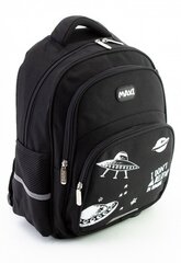 Рюкзак школьный MAXI, 2 отделения, 375х275х165мм, черный сп. цена и информация | Школьные рюкзаки, спортивные сумки | kaup24.ee