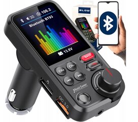 ### BLUETOOTH 5.0 FM SAATJA KÄED-VABAD KOMPLEKT QC3.0 SD BASS SUUR LCD 24V цена и информация | Радиоприемники и будильники | kaup24.ee