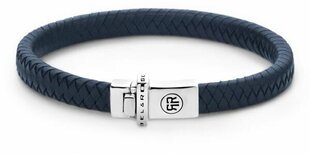 Rebel&Rose Синий кожаный браслет Small Braided Blue RR-L0150-S sRR0204-175 цена и информация | Мужские украшения | kaup24.ee