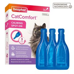 Feromoonitilgad kassidele Beaphar CatComfort Calming Spot on, 3x0,55 ml цена и информация | Витамины, пищевые добавки и товары от паразитов | kaup24.ee