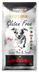 Biofeed Euphoria Gluten Free noortele väikestest ja minitõugudest koertele veiselihaga, 2 kg hind ja info | Kuivtoit koertele | kaup24.ee