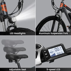 GUNAI GN29 750W 29-дюймовый электрический горный велосипед для взрослых с аккумулятором 48V 15AH цена и информация | Электровелосипеды | kaup24.ee