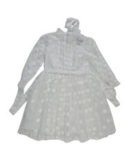 Платье для девочки LiberiTog MM0324009, белое цена и информация | Платья для девочек | kaup24.ee