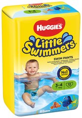 Ujumismähkmed HUGGIES Little Swimmers Small, 3-4 suurus, 12 tk цена и информация | Подгузники | kaup24.ee
