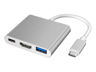 3in1 hub VT6280 USB-C USB-A HDMI hind ja info | USB jagajad, adapterid | kaup24.ee