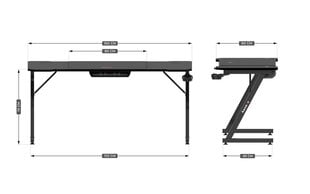 Hero 4.8 mängulaua must hind ja info | Arvutilauad, kirjutuslauad | kaup24.ee