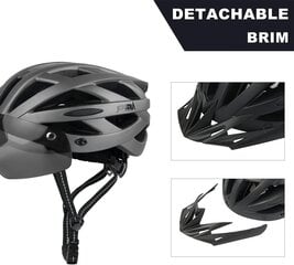 JEPOZRA велосипедный шлем, серый цена и информация | Шлемы | kaup24.ee