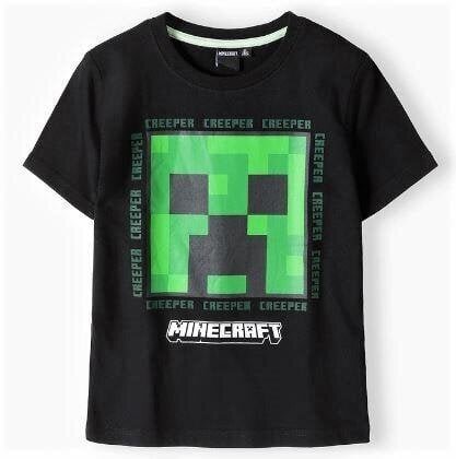 Javoli laste T-särk Minecraft FKC63811 01, must/roheline 5056599717619 hind ja info | Poiste särgid | kaup24.ee