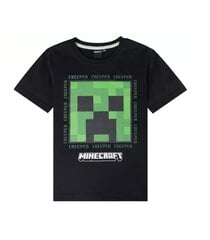 Javoli детская футболка Minecraft FKC63811 01, черный/зелёный 5056599717619 цена и информация | Рубашки для мальчиков | kaup24.ee