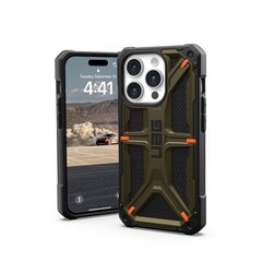 UAG Monarch Pro - protective case for iPhone 15 Pro, compatible with MagSafe (Kevlar element green) цена и информация | Чехлы для телефонов | kaup24.ee