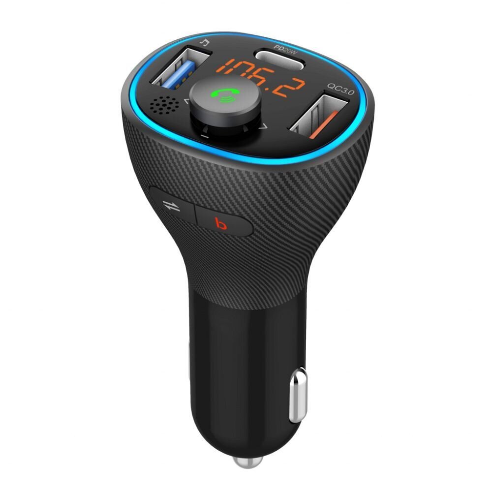 Transmiter FM MP3 bluetooth 5.0 + USB A QC3.0 + Typ C (total 38W) ART FM-73 ART цена и информация | Mobiiltelefonide laadijad | kaup24.ee