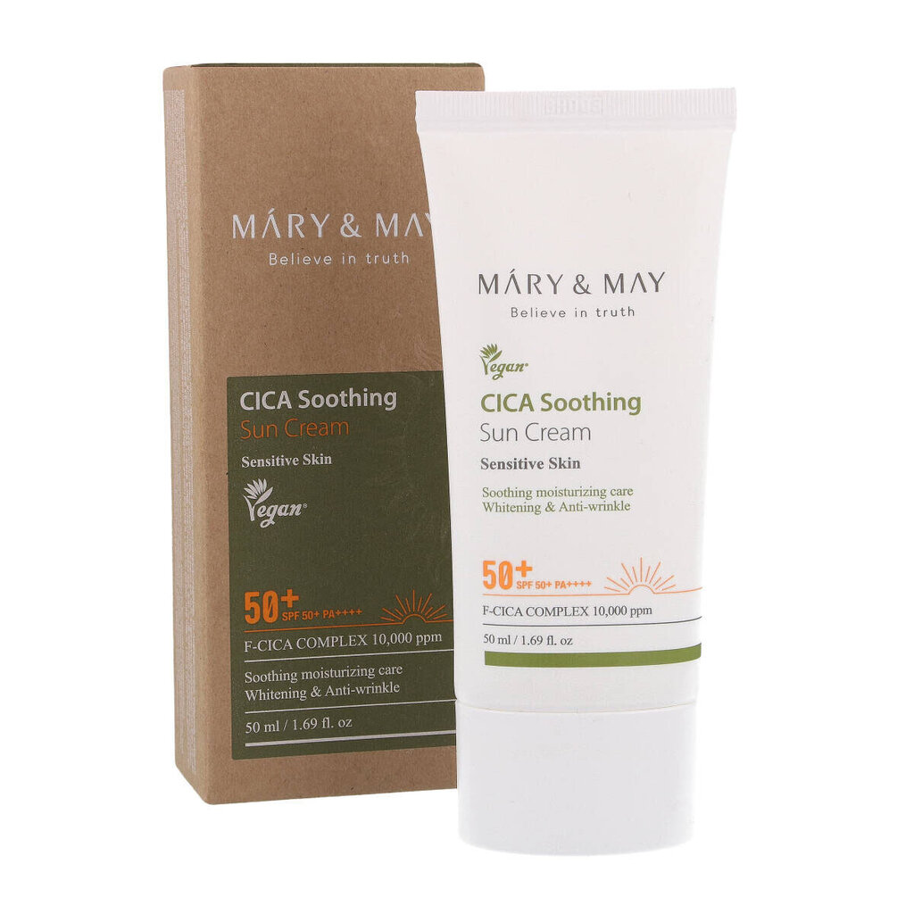 Mary&May CICA rahustav päikesekreem SPF50+ PA++++, 50ml цена и информация | Päikesekreemid | kaup24.ee