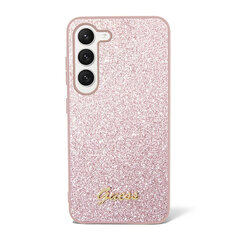 Guess GUHCS23SHGGSHP S23 S911 różowy|pink hard case Glitter Script цена и информация | Чехлы для телефонов | kaup24.ee