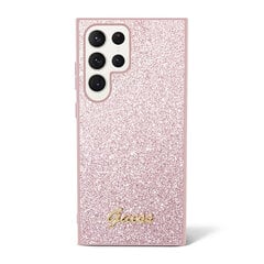 Guess GUHCS23LHGGSHP S23 Ultra S918 różowy|pink hard case Glitter Script цена и информация | Чехлы для телефонов | kaup24.ee