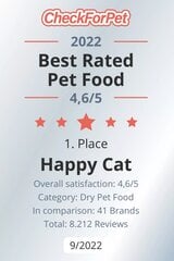 Корм Happy Cat для взрослых кошек с ягненком Culinary WeideLamm, 10 кг цена и информация | Сухой корм для кошек | kaup24.ee