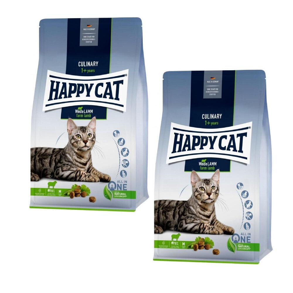 Happy Cat toit kuivtoit täiskasvanud kassidele lambalihaga Culinary WeideLamm, 2x10 kg цена и информация | Kuivtoit kassidele | kaup24.ee