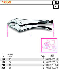 ISELUKUSTUVAD REGULEERITAVAD TANGID 240mm 1052/240 hind ja info | Käsitööriistad | kaup24.ee